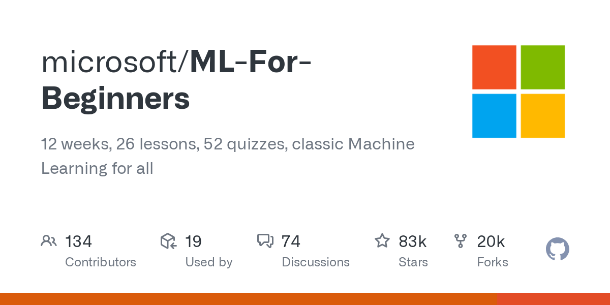 microsoft/ML-For-Beginners
